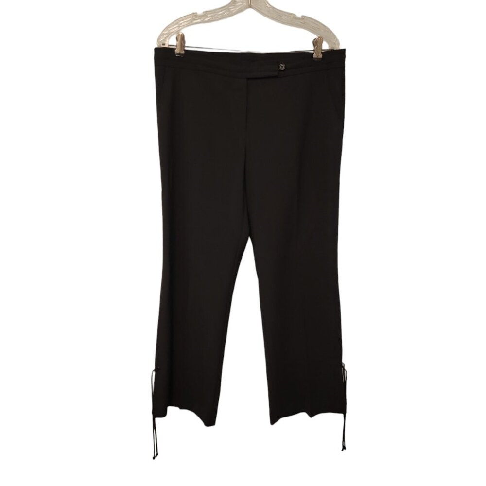 Trina Turk Black Career Classic Dress Pants Size 10 Polyester EUC
